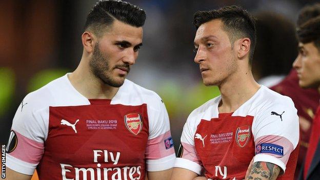 Sead Kolasinac and Mesut Ozil