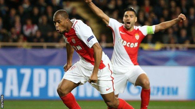 Monaco celebrate against Tottenham