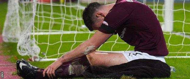 Jamie Walker ponders his penalty miss as Hearts are forced to settle for a point against bottom side Inverness CT