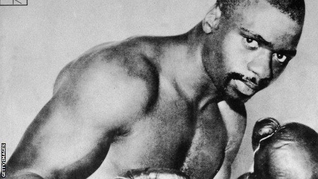 Rubin Carter, black and white photo