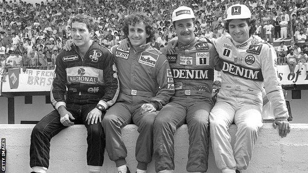 Senna, Prost, Mansell, Piquet