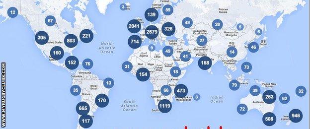 World's rugby clubs