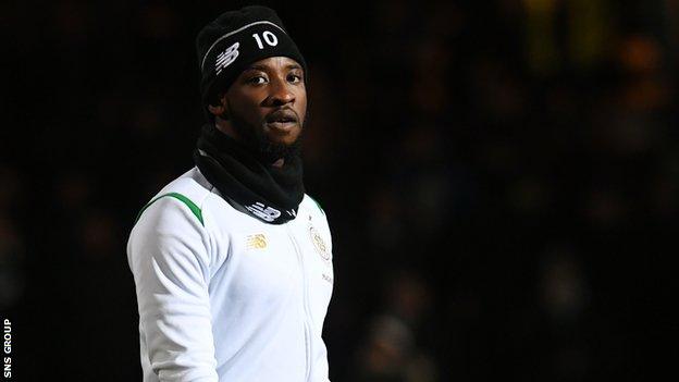 Celtic striker Moussa Dembele has not featured since the season resumed after a winter break