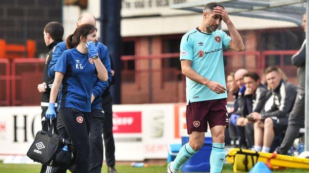 Hearts defender Aaron Hughes