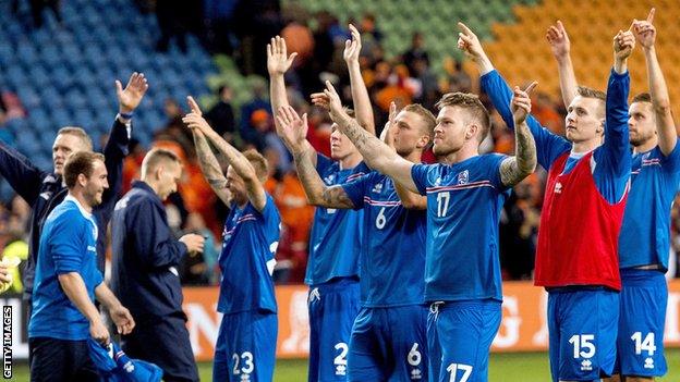 Iceland celebrating