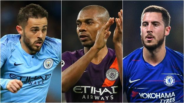 Bernardo Silva, Fernandinho, Eden Hazard