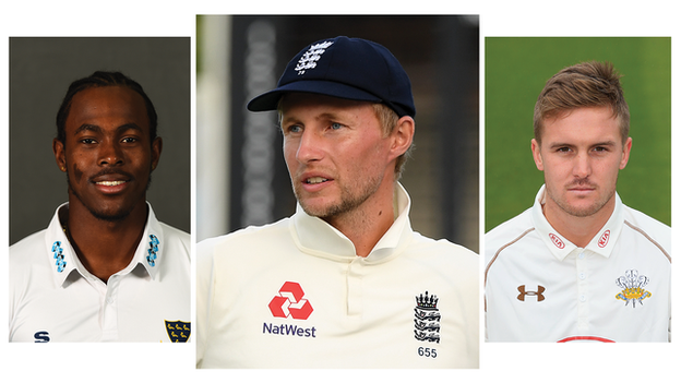 Jofra Archer, Joe Root and Jason Roy