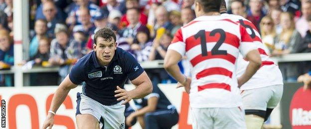 Scotland's John Hardie has missed two matches at the World Cup after picking up a head knock
