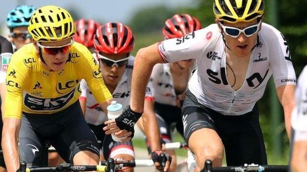 Chris Froome a Geraint Thomas