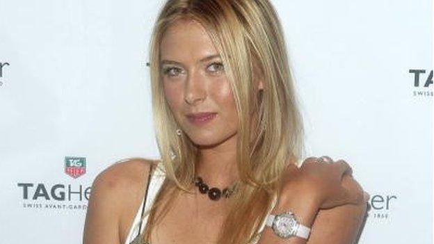 Maria Sharapova launches her new Tag Heuer watch in 2005