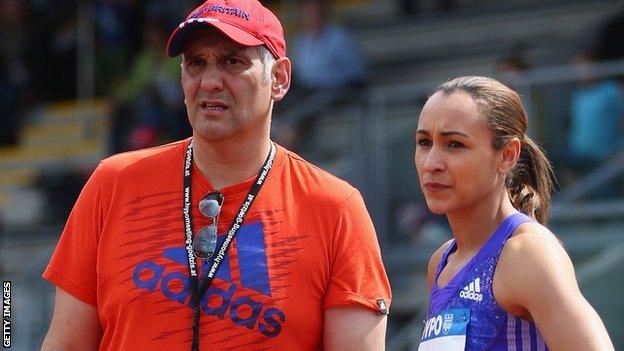 Toni Minichiello with Jessica Ennis-Hill