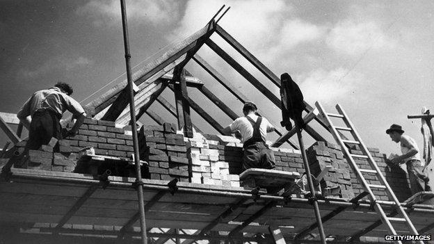 Houses being built