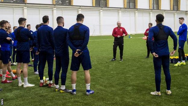 Scotland trained in Kazakhstan at 20:00 GMT local time on Tuesday