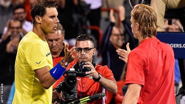 Rafael Nadal and Denis Shapovalov