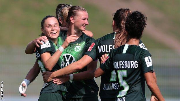 Wolfsburg celebrate