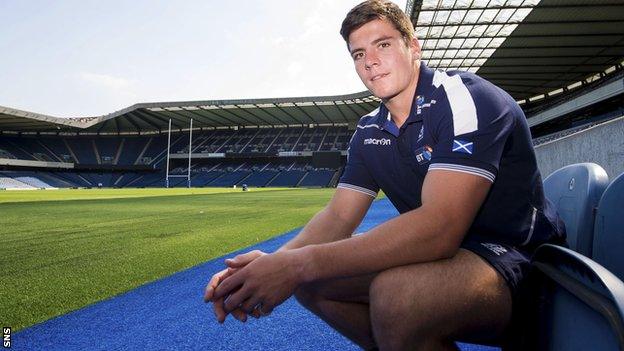 Scotland's Hugh Blake at Murrayfield