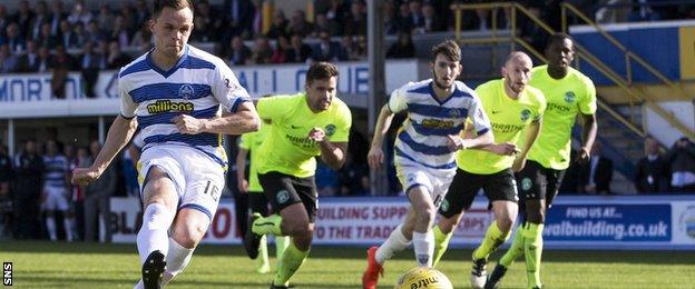 Lawrence Shankland earned Morton a point with a second-half penalty