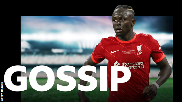 Sadio Mane behind the word 'Gossip'