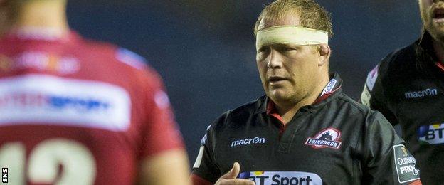 WP Nel in action for Edinburgh in their recent win over Scarlets