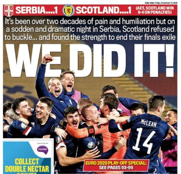 Scottish Daily Mail back page