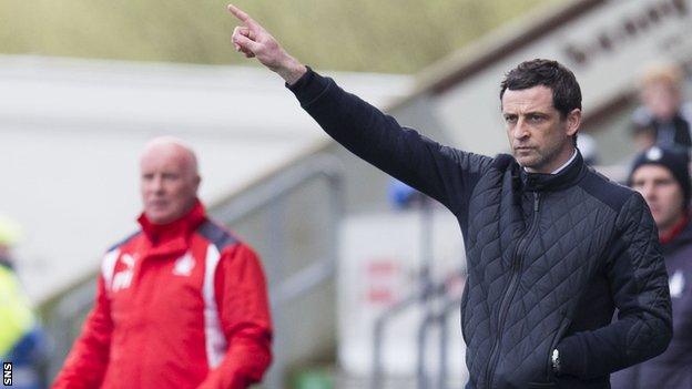 St Mirren manager Jack Ross