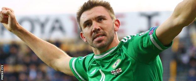 Gareth McAuley now has seven goals for Northern Ireland