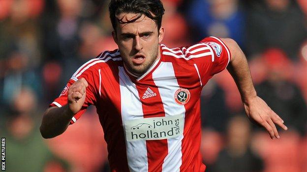 Jose Baxter in action for Sheffield United