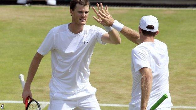 Jamie Murray and his doubles partner John Peers