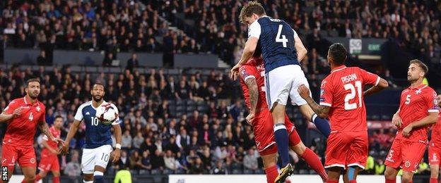 Christophe Berra gave Scotland the lead