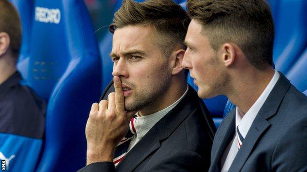 Darren McGregor (left) on the Rangers bench