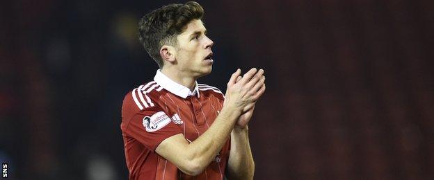 Ryan Christie came on as a substitute for Aberdeen in their 3-0 win against Dundee