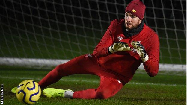 Andy Lonergan playing for Liverpool