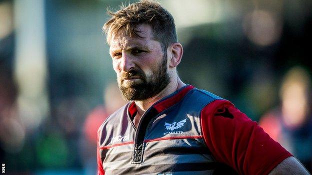 John Barclay in action for Scarlets against Glasgow in the Pro14 semi-final