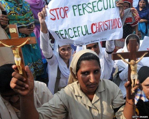 Christian protesters