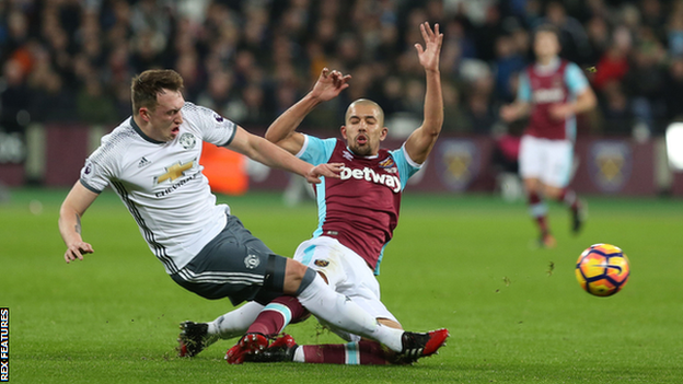 Phil Jones and Sofiane Feghouli