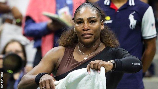 Serena Williams crying