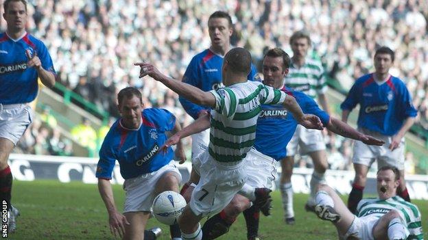 Celtic finished behind Rangers in the league five times during the period in question