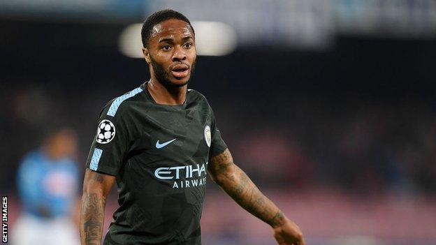 Manchester City winger Raheem Sterling