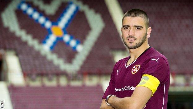 Hearts defender Alim Ozturk has been named the club's captain