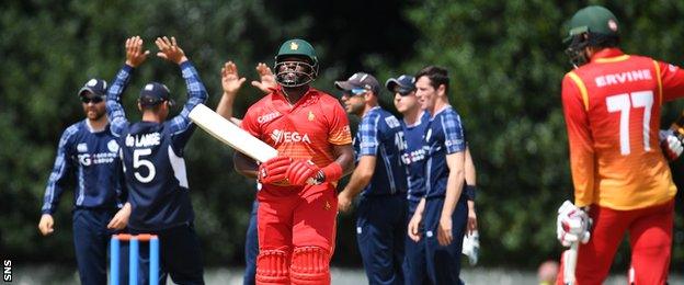 Scotland and Zimbabwe players