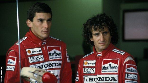 Ayrton Senna and Alain Prost