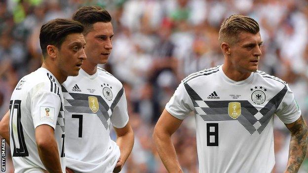 (left to right) Mesut Ozil, Julian Draxler and Toni Kroos