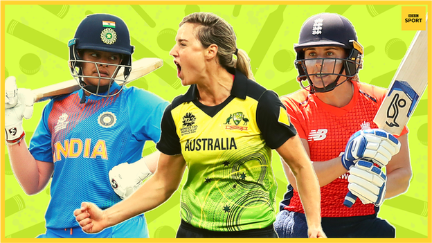 Shafali Verma, Ellyse Perry and Nat Sciver