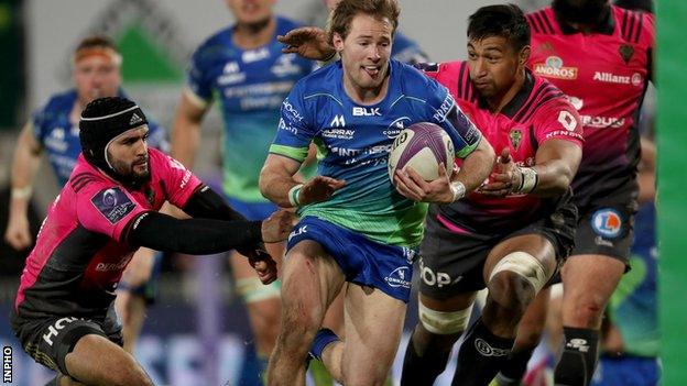 Brive are unable to halt Kieran Marmion as the Connacht scrum-half sprints in for a try