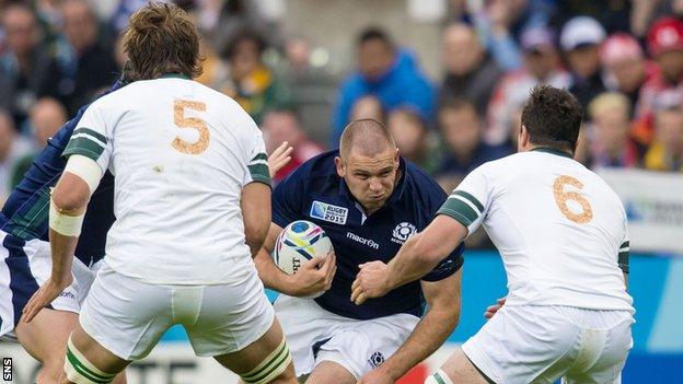 Gordon Reid playing for Scotland against