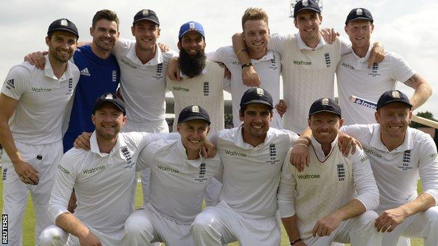 England celebrate