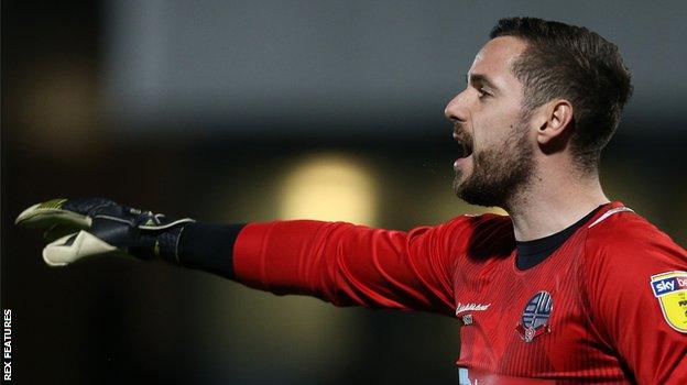 Bolton goalkeeper Remi Matthews