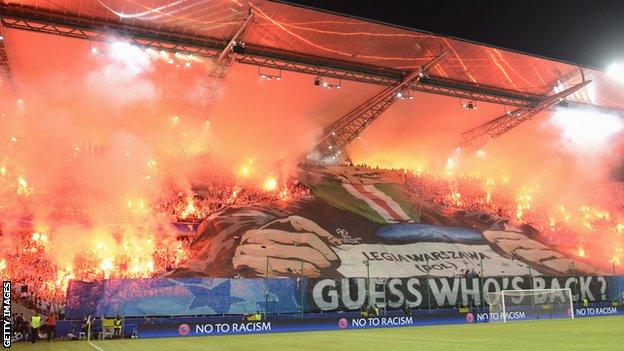 Legia Warsaw fans