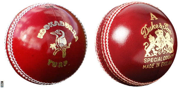 The Kookaburra and Duke balls