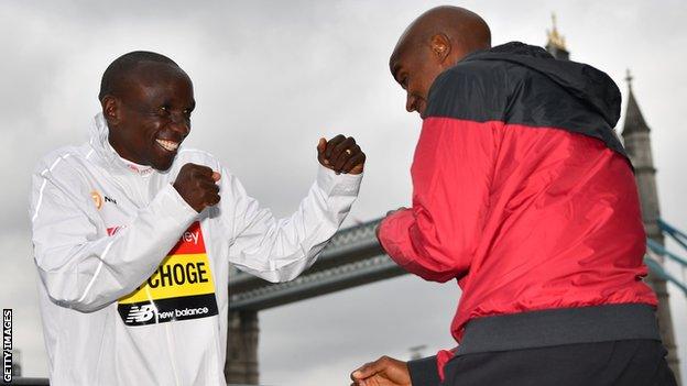 Kipchoge and Mo Farah